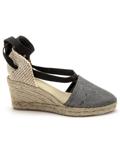 Espadrilles compensées lien cheville