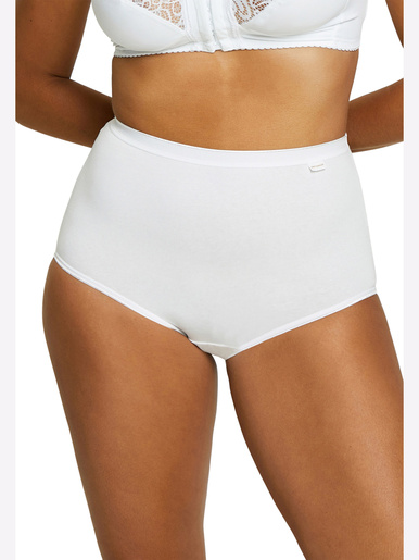 Lot 3 culottes hautes Simplement Coton - Sans Complexe - Blanc