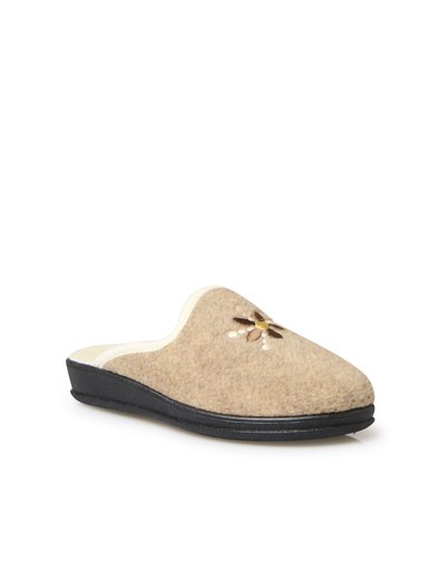 Mules entièrement fourrées laine - Pédiconfort - Beige