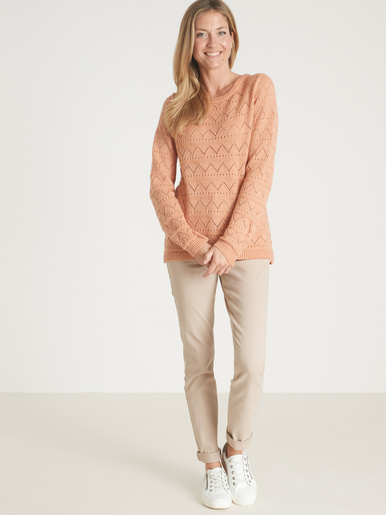 Pull fantaisie avec laine et alpaga