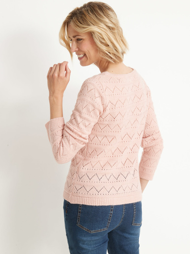 Pull fantaisie avec laine et alpaga - Daxon - 