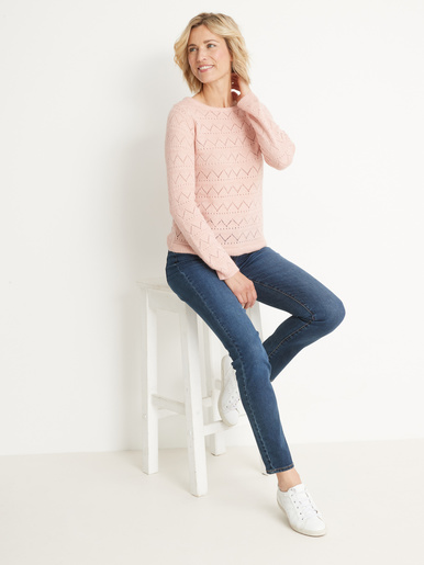 Pull fantaisie avec laine et alpaga - Daxon - 