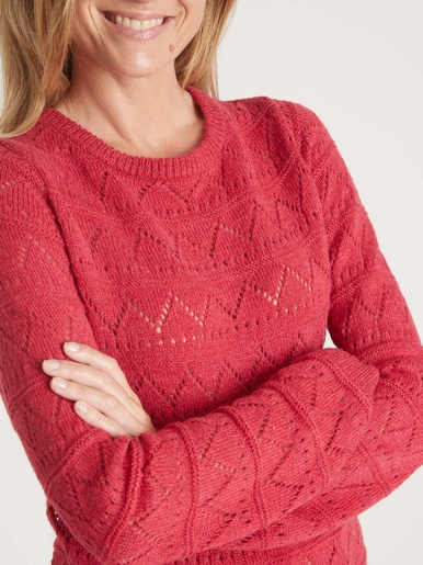 Pull fantaisie avec laine et alpaga