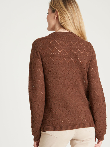 Pull fantaisie avec laine et alpaga