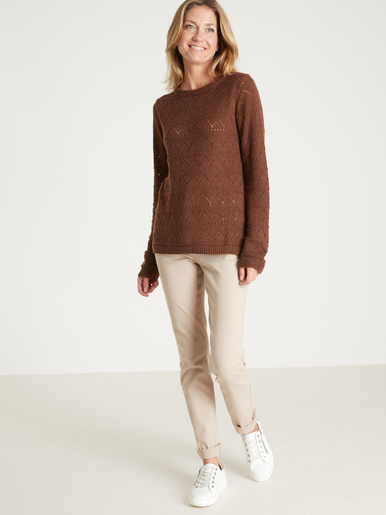 Pull fantaisie avec laine et alpaga