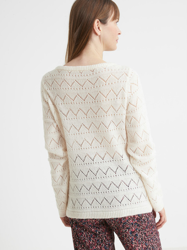 Pull fantaisie avec laine et alpaga
