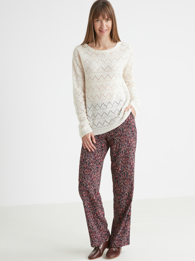 Pull fantaisie avec laine et alpaga