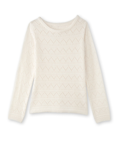 Pull fantaisie avec laine et alpaga
