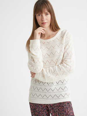 Pull fantaisie avec laine et alpaga