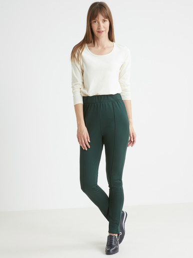 Pantalon droit élastiqué maille milano