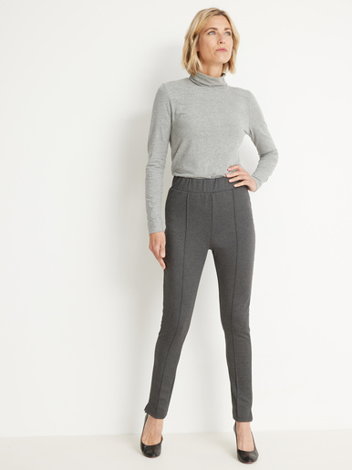Pantalon droit élastiqué maille milano