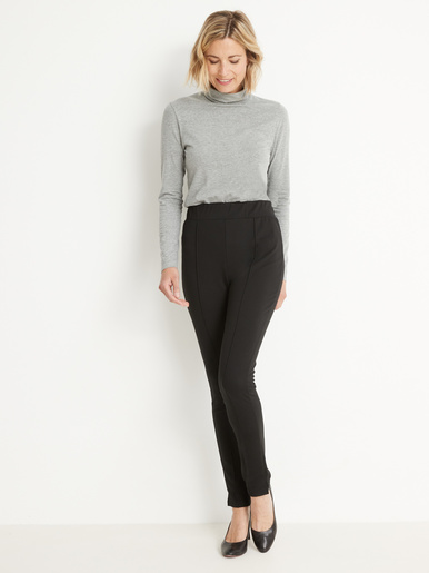 Pantalon droit élastiqué maille milano