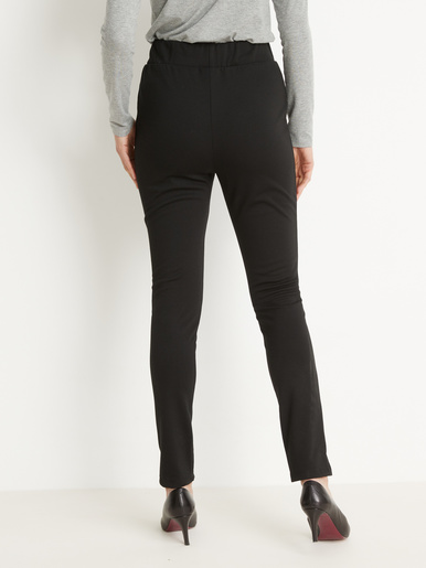 Pantalon droit élastiqué maille milano