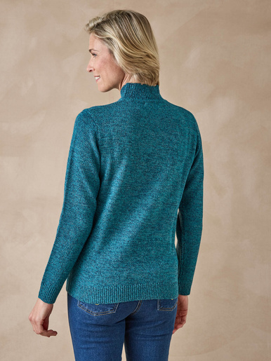 Pull col montant manches longues