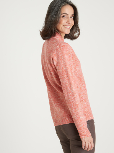 Pull col montant manches longues