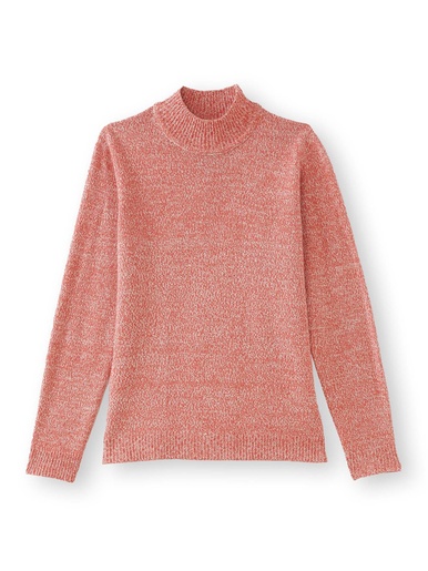 Pull col montant manches longues