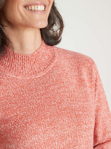Pull col montant manches longues