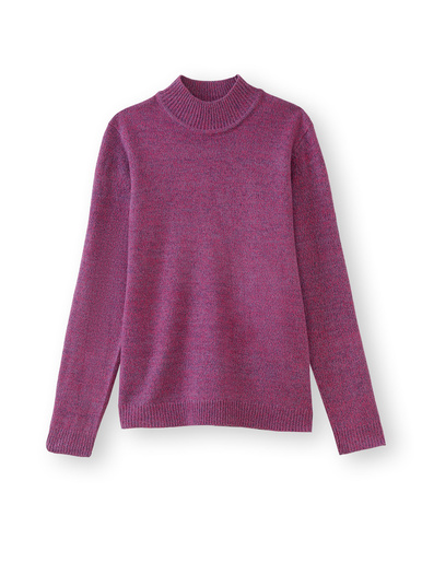 Pull col montant manches longues