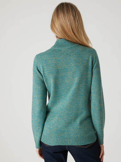 Pull col montant manches longues