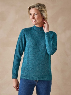 Pull col montant manches longues