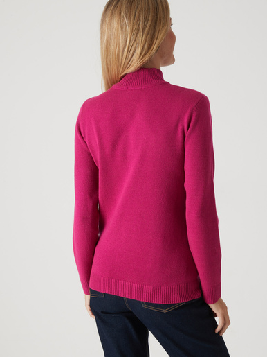 Pull col montant manches longues
