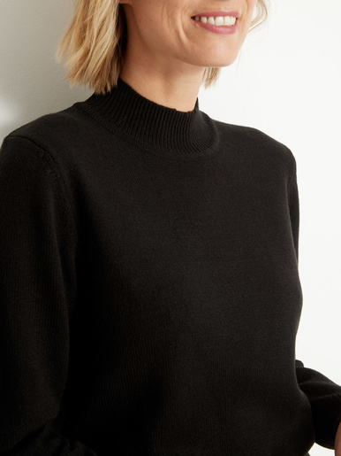 Pull col montant manches longues