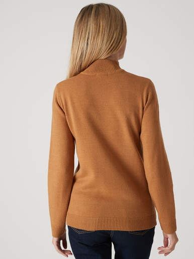 Pull col montant manches longues
