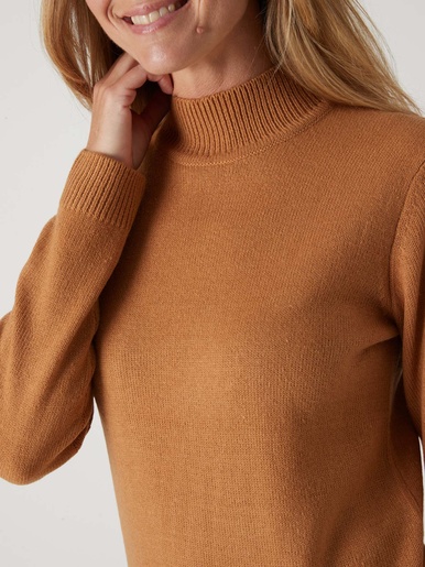Pull col montant manches longues