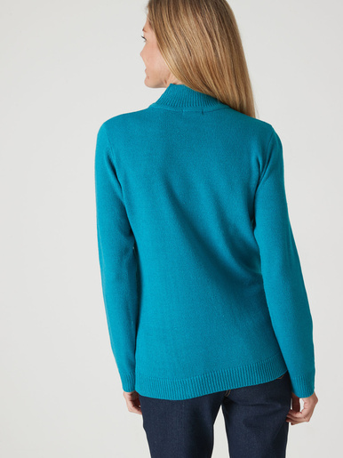 Pull col montant manches longues