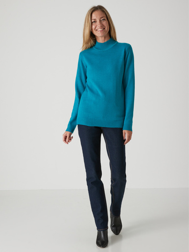 Pull col montant manches longues