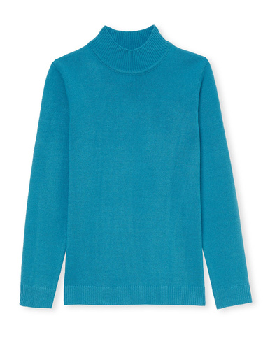 Pull col montant manches longues