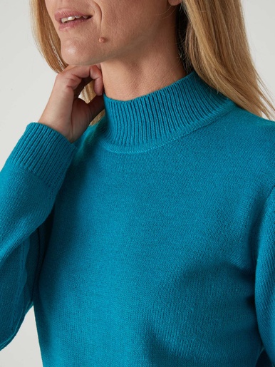 Pull col montant manches longues