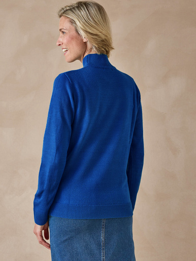 Pull col montant manches longues