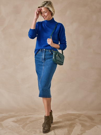 Pull col montant manches longues