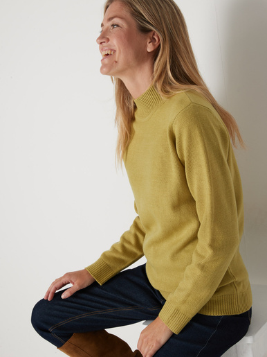 Pull col montant manches longues