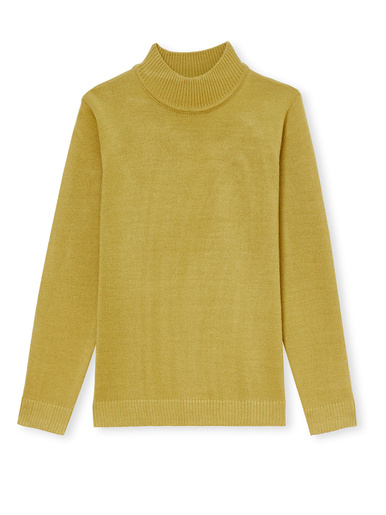 Pull col montant manches longues