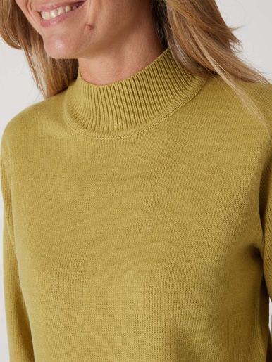 Pull col montant manches longues