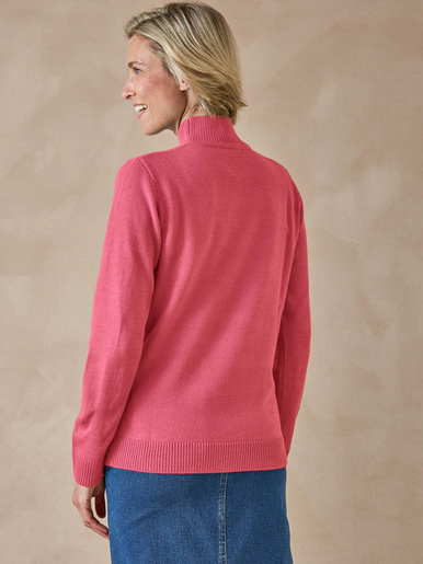 Pull col montant manches longues