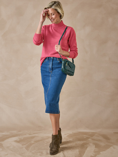 Pull col montant manches longues