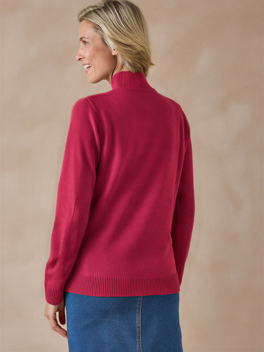 Pull col montant manches longues