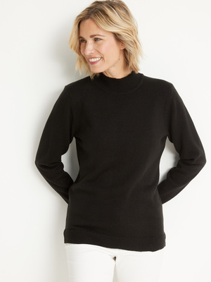 Pull col montant manches longues