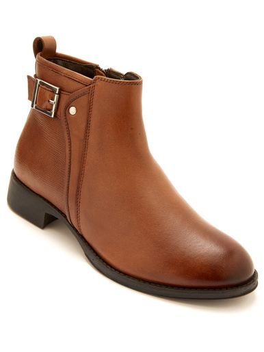 Boots zippées aérosemelle® amovible - Pédiconfort - Marron