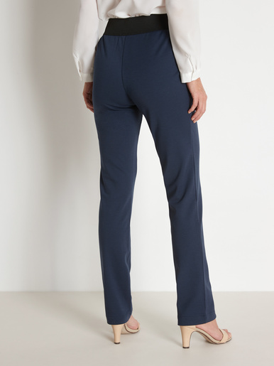 Pantalon élastiqué en maille milano