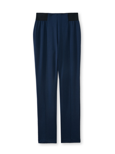 Pantalon élastiqué en maille milano