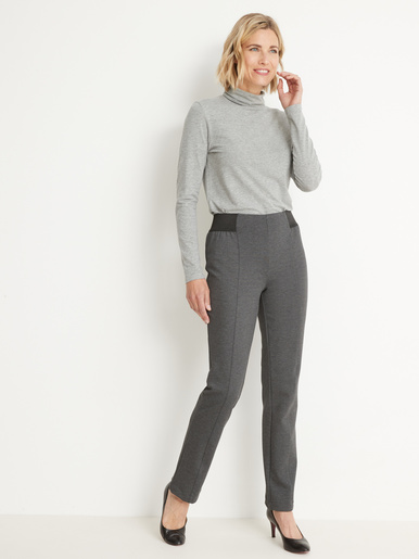 Pantalon élastiqué en maille milano