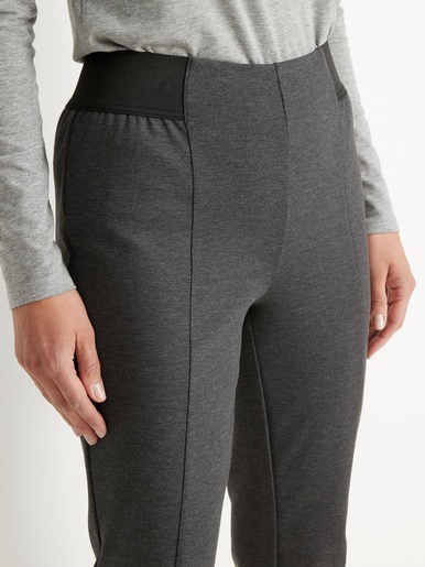 Pantalon élastiqué en maille milano