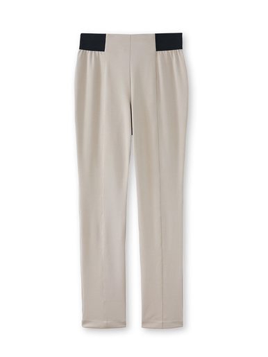 Pantalon élastiqué en maille milano