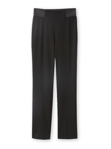 Pantalon élastiqué en maille milano