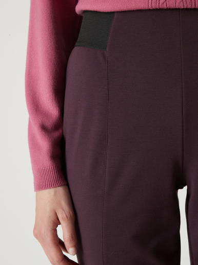 Pantalon élastiqué en maille milano