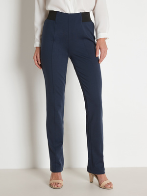 Pantalon élastiqué en maille milano